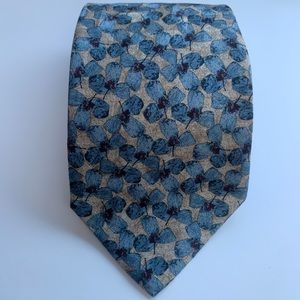 ERMENEGILDO ZEGNA FLORAL TIE SILK EUC